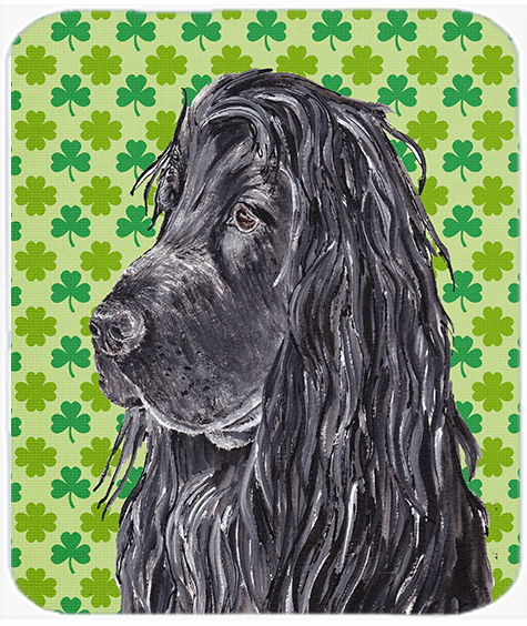 English Cocker Spaniel St Patricks Irish Glass Cutting Board - Large