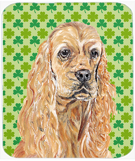 Cocker Spaniel St Patricks Irish Glass Cutting Board - Large