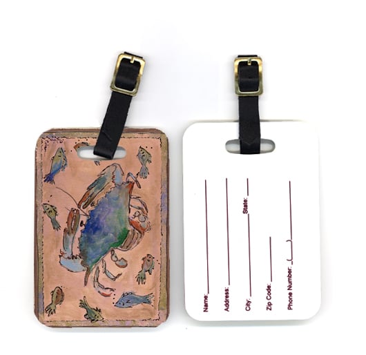 Pair of Crab Luggage Tag