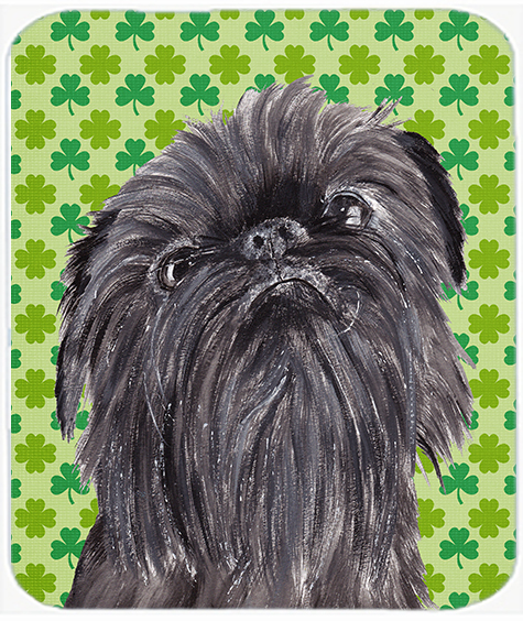 Brussels Griffon St Patricks Irish Glass Cutting Board - Large