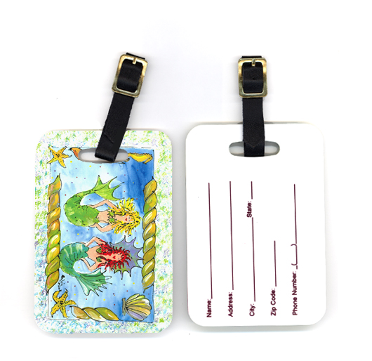 Pair of Mermaid Luggage Tag