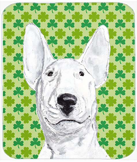 Bull Terrier St Patricks Irish Glass Cutting Board - Large