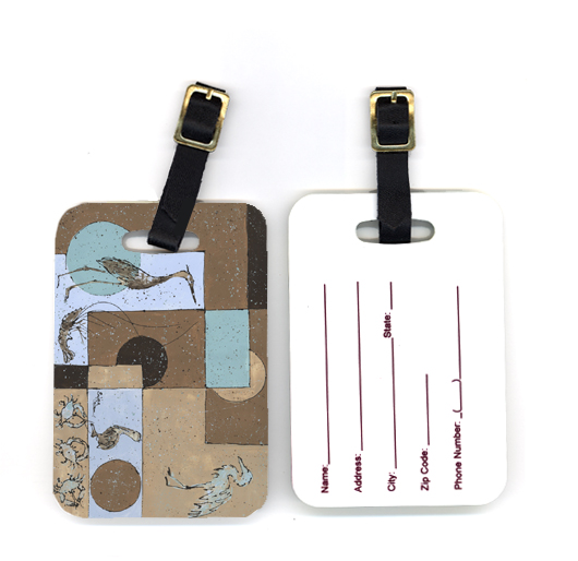 Pair of Blue Heron Luggage Tag