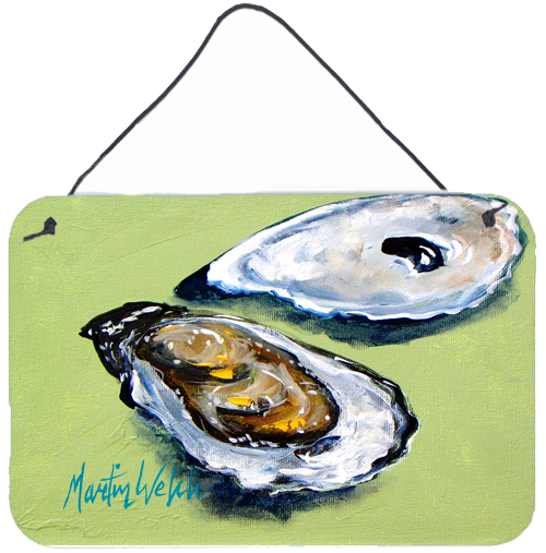 Oysters Two Shells Aluminium Metal Wall or Door Hanging Print