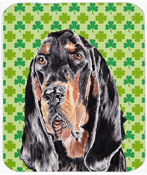 7.75 x 9.25 in. Coonhound St Patricks Irish Mouse Pad, Hot Pad or Trivet