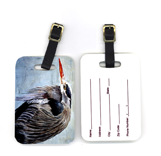 Pair of Blue Heron Luggage Tag