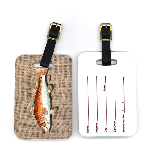 Pair of Red Fish Luggage Tag