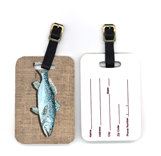 Pair of Fish Speckled Trout Luggage Tag