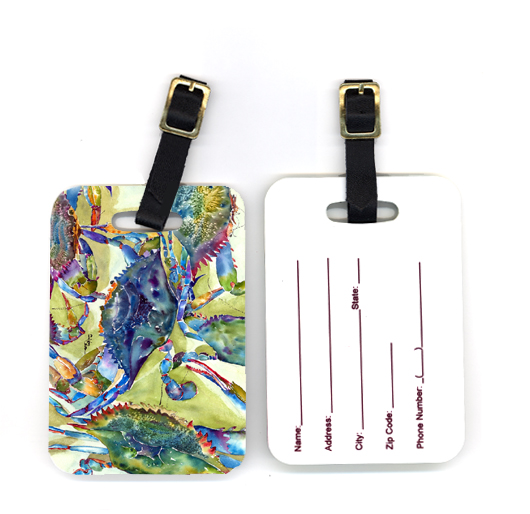 Pair of Crab All Over Luggage Tag