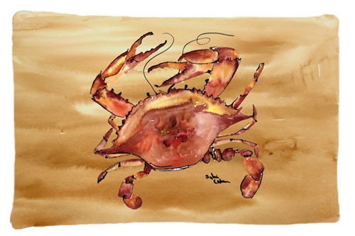 Picture of Carolines Treasures 8154PILLOWCASE 20.5 x 30 in. Cooked Crab Sandy Beach Moisture Wicking Fabric Standard Pillow Case