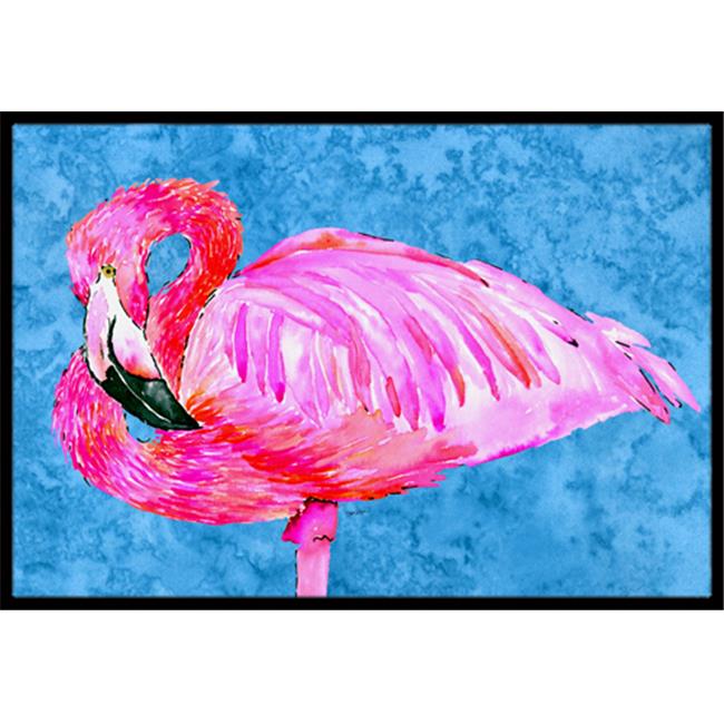 Carolines Treasures 8686MAT 18 x 27 in. Pink Flamingo Indoor Or Outdoor Mat