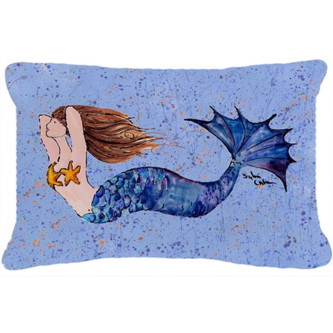Carolines Treasures 8337PW1216 Mermaid Indoor & Outdoor Fabric Decorative Pillow