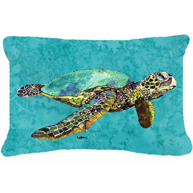 Carolines Treasures 8659PW1216 Turtle Indoor & Outdoor Fabric Decorative Pillow