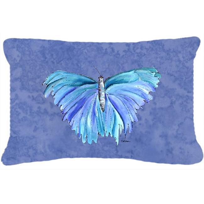 Carolines Treasures 8855PW1216 12 x 16 In. Butterfly on Slate Blue Indoor & O...