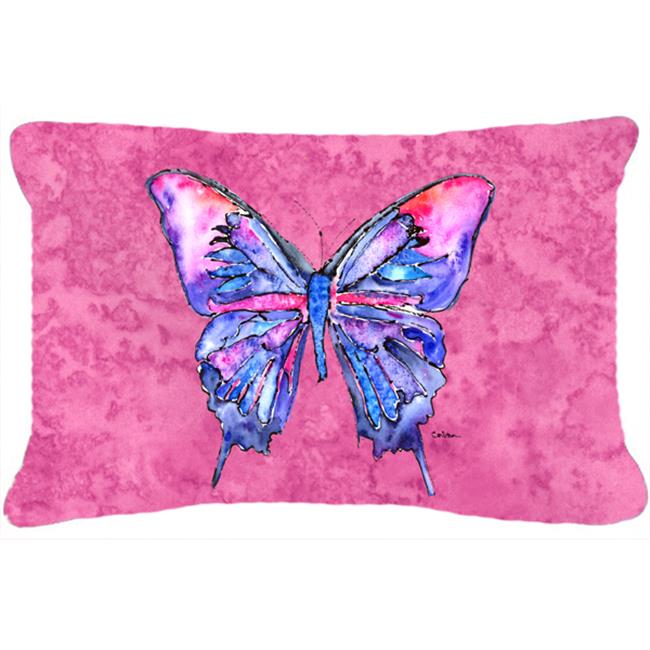 Carolines Treasures 8859PW1216 12 x 16 In. Butterfly on Pink Indoor & Outdoor...