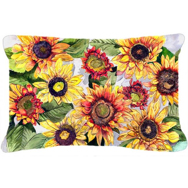 12 x 16 In. Sunflowers Indoor & Outdoor Fabric Decorative Pillow