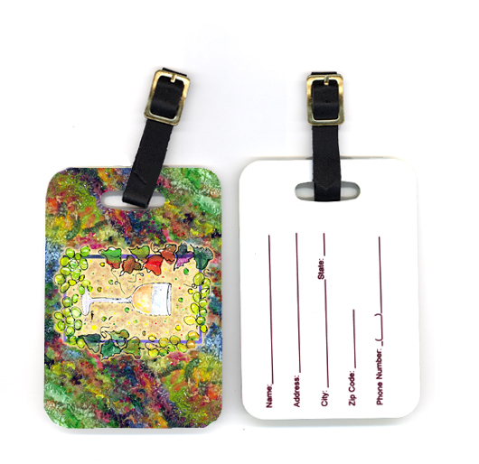 Pair of Wine Luggage Tag