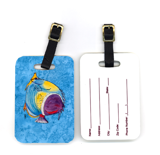 4 x 2.75 in. Pair of Tropical Fish Luggage Tag
