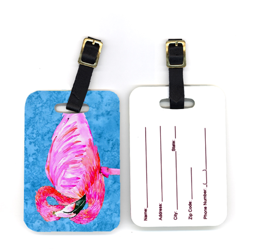 Pair of Flamingo Luggage Tag