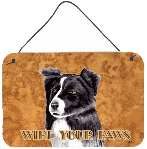 Border Collie Aluminium Metal Wall or Door Hanging Print
