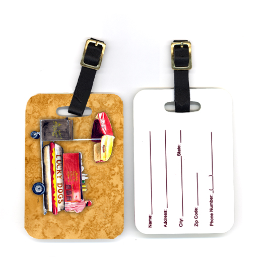 Pair of Hot Dog Luggage Tag