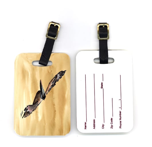 Pair of Bright Green Blue Crab Luggage Tag