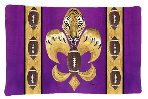 Picture of Carolines Treasures 8205PILLOWCASE 20.5 x 30 in. Tiger Football Fleur De Lis Moisture Wicking Fabric Standard Pillow Case