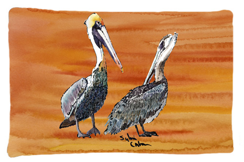 Picture of Carolines Treasures 8407PILLOWCASE 20.5 x 30 in. Pelican Moisture Wicking Fabric Standard Pillow Case