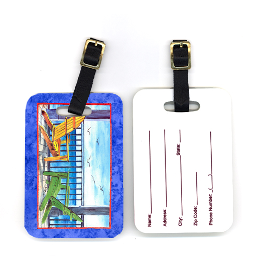 Pair of Adirondack Chairs Blue Luggage Tag