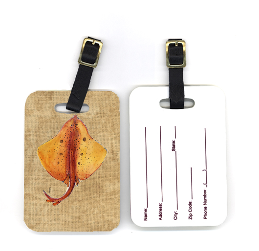 Pair of Blonde Ray Stingray Luggage Tag