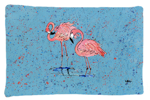 Picture of Carolines Treasures 8566PILLOWCASE 20.5 x 30 in. Flamingo Moisture Wicking Fabric Standard Pillow Case