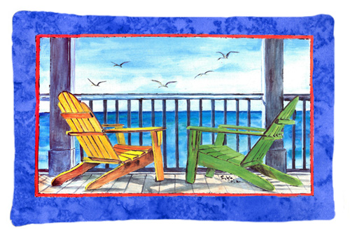 Adirondack Chairs Blue Moisture Wicking Fabric Standard Pillow Case 20.5 x 30 in.