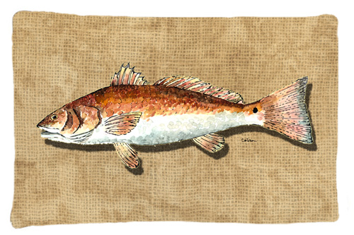 20.5 x 30 in. Red Fish Moisture Wicking Fabric Standard Pillow Case