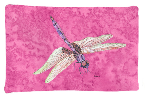 20.5 x 30 in. Dragonfly on Pink Moisture Wicking Fabric Standard Pillow Case