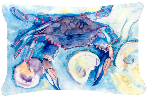 12 x 16 in. Crab Indoor & Outdoor Fabric Decorative Pillow