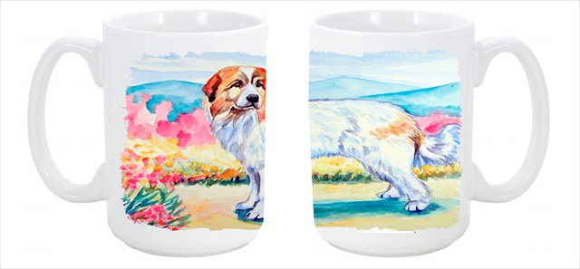 Picture of Carolines Treasures 7130CM15 Great Pyrenees Dishwasher Safe Microwavable Ceramic Coffee Mug 15 oz.