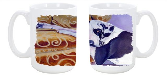 Picture of Carolines Treasures 7162CM15 Harlequin Natural Great Dane Dishwasher Safe Microwavable Ceramic Coffee Mug 15 oz.