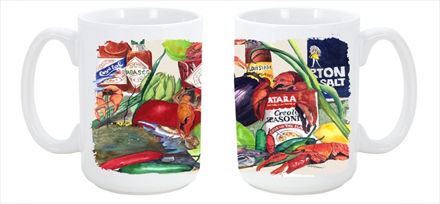 Picture of Carolines Treasures 8540CM15 Louisana Spices Dishwasher Safe Microwavable Ceramic Coffee Mug 15 oz.