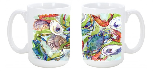 Picture of Carolines Treasures 8547CM15 Crab Dishwasher Safe Microwavable Ceramic Coffee Mug 15 oz.