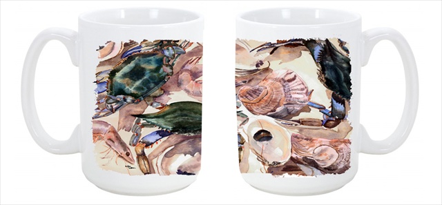Picture of Carolines Treasures 8618CM15 Crab Dishwasher Safe Microwavable Ceramic Coffee Mug 15 oz.