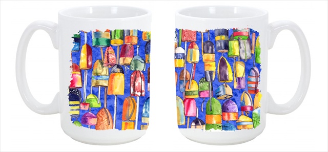 Picture of Carolines Treasures 8723CM15 Lobster Bouys Dishwasher Safe Microwavable Ceramic Coffee Mug 15 oz.