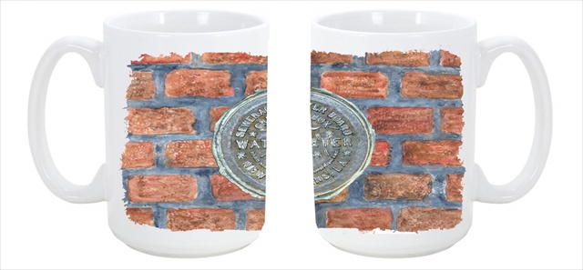 Picture of Carolines Treasures 8829CM15 New Orleans Watermeter on Bricks Dishwasher Safe Microwavable Ceramic Coffee Mug 15 oz.