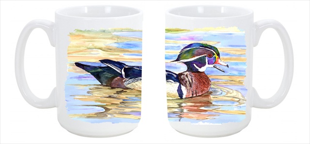 Picture of Carolines Treasures 8831CM15 Wood Duck Dishwasher Safe Microwavable Ceramic Coffee Mug 15 oz.