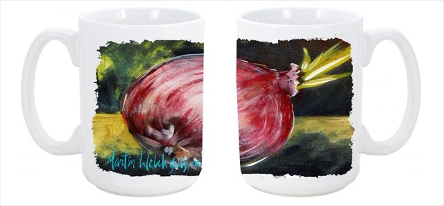 Picture of Carolines Treasures MW1092CM15 Vegetables - Onion One-Yun Dishwasher Safe Microwavable Ceramic Coffee Mug 15 oz.