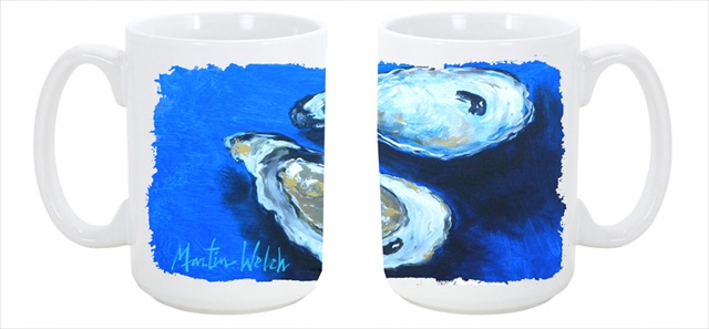 Picture of Carolines Treasures MW1095CM15 Oysters Seafood Four Dishwasher Safe Microwavable Ceramic Coffee Mug 15 oz.