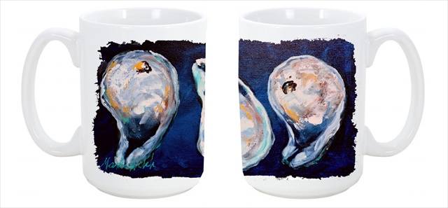Picture of Carolines Treasures MW1112CM15 Oysters Give Me More Dishwasher Safe Microwavable Ceramic Coffee Mug 15 oz.