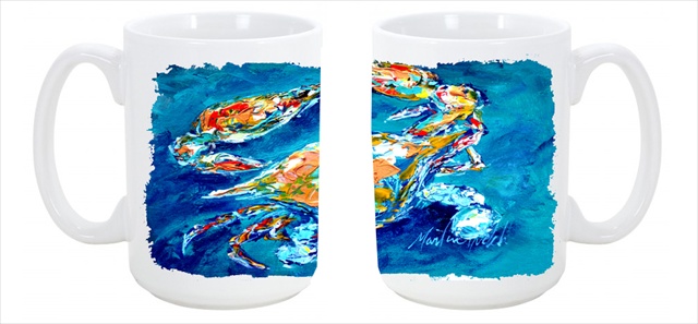 Picture of Carolines Treasures MW1153CM15 By Chance Crab Dishwasher Safe Microwavable Ceramic Coffee Mug 15 oz.