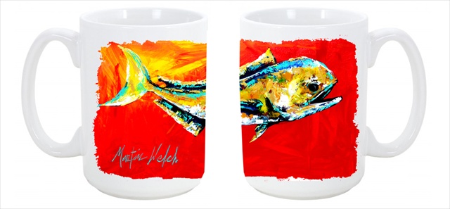 Picture of Carolines Treasures MW1156CM15 Danny Dolphin Fish Dishwasher Safe Microwavable Ceramic Coffee Mug 15 oz.