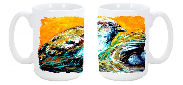 Picture of Carolines Treasures MW1158CM15 Look at the Birdie Dishwasher Safe Microwavable Ceramic Coffee Mug 15 oz.