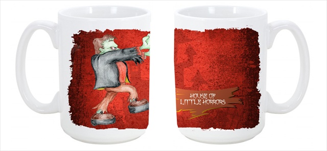 Picture of Carolines Treasures SB3007CM15 Little House of Horrors with Frankenstein Halloween Dishwasher Safe Microwavable Ceramic Coffee Mug 15 oz.